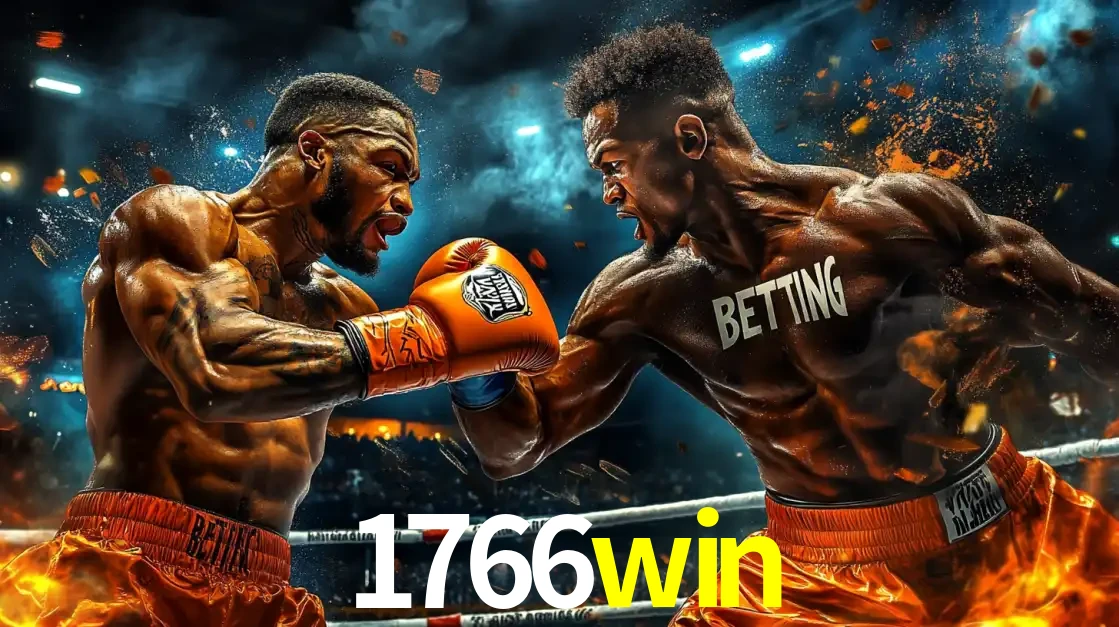 Dois boxeadores em uma luta intensa e explosiva, representando a adrenalina e as oportunidades de apostas em esportes de combate disponíveis na plataforma 1766win.